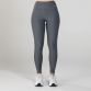 Dark Grey Women’s high-waisted gym leggings with full length fit by O’Neills.