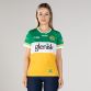Amber Offaly GAA Home Jersey 2024 with navy knitted collar by O’Neills.