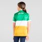 Green/White/Yellow Kids' Offaly Home Jersey 2022 with sponsor logos by O'Neills.