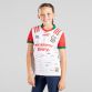 White Mayo GAA Goalkeeper jersey 2023 with eye-catching design and red sleeves by O’Neills.