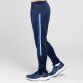 Navy Men’s Skinny Tracksuit Bottoms with Zip Pocket and a royal and white stripe on the Side by O’Neills.