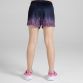 Navy Kids’ Miley Sports Shorts with pink and lavender ombre design by O’Neills.