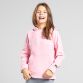 Pink Kids' Natalie Overhead Fleece Hoodie, with a Kangaroo pocket from O'Neills model image. 