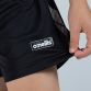 Black kids' gym shorts with zip pockets by O’Neills.