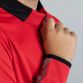 Red Boys’ Half Zip Midlayer Training Top with 3D stripe on sleeves by O’Neills.