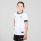 Kids' White/Black Premier Jersey with Shamrock crest and Celtic detail by O'Neills.