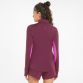 Women's Maroon Puma Favourite Quarter Zip Running Top, with PUMA Cat Logo at chest from O'Neills.