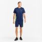 Puma Men's Favourite Short Sleeve Running T-Shirt Elektro Blue / Yellow Alert