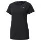 Black Puma women's training t-shirt with round neck and short sleeves from O'Neills.