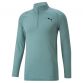 Men's Blue Puma Formknit Seamless Half-Zip Training Top, with moisture-wicking dryCELL technology from O'Neills.