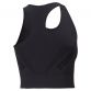 Black Puma women's yoga cropped top with seamless design from O'Neills. 