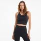 Black Puma women's yoga cropped top with seamless design from O'Neills. 