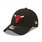 Black New Era Chicago Bulls Diamond Era 9FORTY Cap with the Bulls team logo at the front from O'Neills