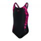 black and pink Speedo Kids' swimsuit in a muscleback design from O'Neills