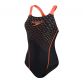 black and red Speedo Women's swimsuit in a medalist design from O'Neills