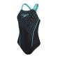 black and green Speedo Women's swimsuit with a medalist design from O'Neills
