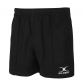 Kids' Black Gilbert Kiwi Pro Match Shorts, with pockets and an elasticated waist with draw cord from O'Neills.