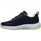 navy and lime Skechers kids' runners in a lace up sporty walking design from O'Neills