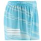 Sky blue O’Neills Connell Shorts with three white stripes on each leg and an all-over design.