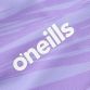 Purple O’Neills Connell Shorts with three white stripes on each leg and an all-over design.