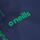 Men's Navy/Emerald Green skinny tracksuit bottoms with zip pockets and stripe detail on the sides by O’Neills