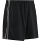 Black men’s O’Neills shorts with pockets and Marl Grey stripes on the sides by O’Neills.
