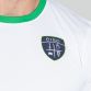 White Men’s Corey Éire sports t-shirt with woven Éire crest by O’Neills.