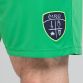 Green Men’s Corey Éire shorts with zip pockets and embroidered Éire crest by O’Neills.