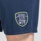 Navy Men’s Corey Éire shorts with zip pockets and embroidered Éire crest by O’Neills.