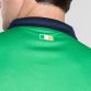 Green Men’s Corey Éire Polo Shirt with woven Éire crest by O’Neills. 