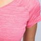 Women’s Pink v-neck t-shirt with shaped waist and curved hem by O’Neills