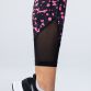 Black / Pink women’s mesh gym leggings with side pockets by O’Neills.
