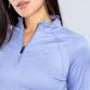 Blue Women's Madison Brushed Half Zip Top with Zip security pocket on the back from O'Neills.
