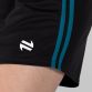 Black O’Neills Kai Shorts with green stripes on each leg and O’Neills logo.