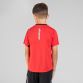 Red kid’s sports t-shirt with short sleeves by O’Neills.