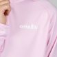 Pink Emily Kids’ half zip top with brushed inner lining and multi=coloured O’Neills logo on the left arm.