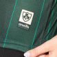 Women’s Green Ireland Premier Jersey with gold shamrock crest and v-neck collar by O’Neills.