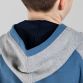 Grey / Blue / Marine Boys fleece pullover hoodie with O’Neills branding on the chest and a kangaroo style pouch pocket.