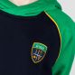 Marine and Green boys Aidan Éire fleece pullover hoodie with crossover neck and Éire crest on the left chest by O’Neills.