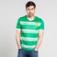 Green/Amber Celtic Cross jersey with embroidered Celtic Cross on the chest and Celtic cross watermark design with the lettering ‘In Éirinn tá Neart’ on back by O’Neills. 