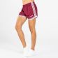 Women's maroon and white nelson GAA shorts from O'Neills.