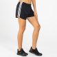 Women's black mourne shorts with white stripes from O'Neills.