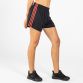 Women's black mourne shorts with red stripes from O'Neills.