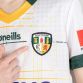 White / Yellow kids' Antrim GAA Alternative Goalkeeper 23 with “Aontroim” printed on the upper back by O'Neills.