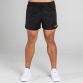 Black/Yellow Men's Mourne Shorts with 2 stripe detail on side of legs by O'Neills. 