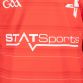 Red Louth GAA Home Jersey 2024 with White knitted collar by O’Neills.