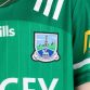 Green Fermanagh GAA Home Jersey 2024 with pinstripe design and Tracey concrete sponsor logo on the chest by O’Neills.