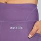 Purple women’s high waisted cycling shorts with mesh side pockets by O’Neills.