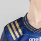 Blue and Gold Galway GAA Commemoration jersey with 1923/24 in gold on the back by O’Neills.