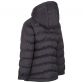 Black Girls Trespass school coat with padded design and hood from O'Neills.